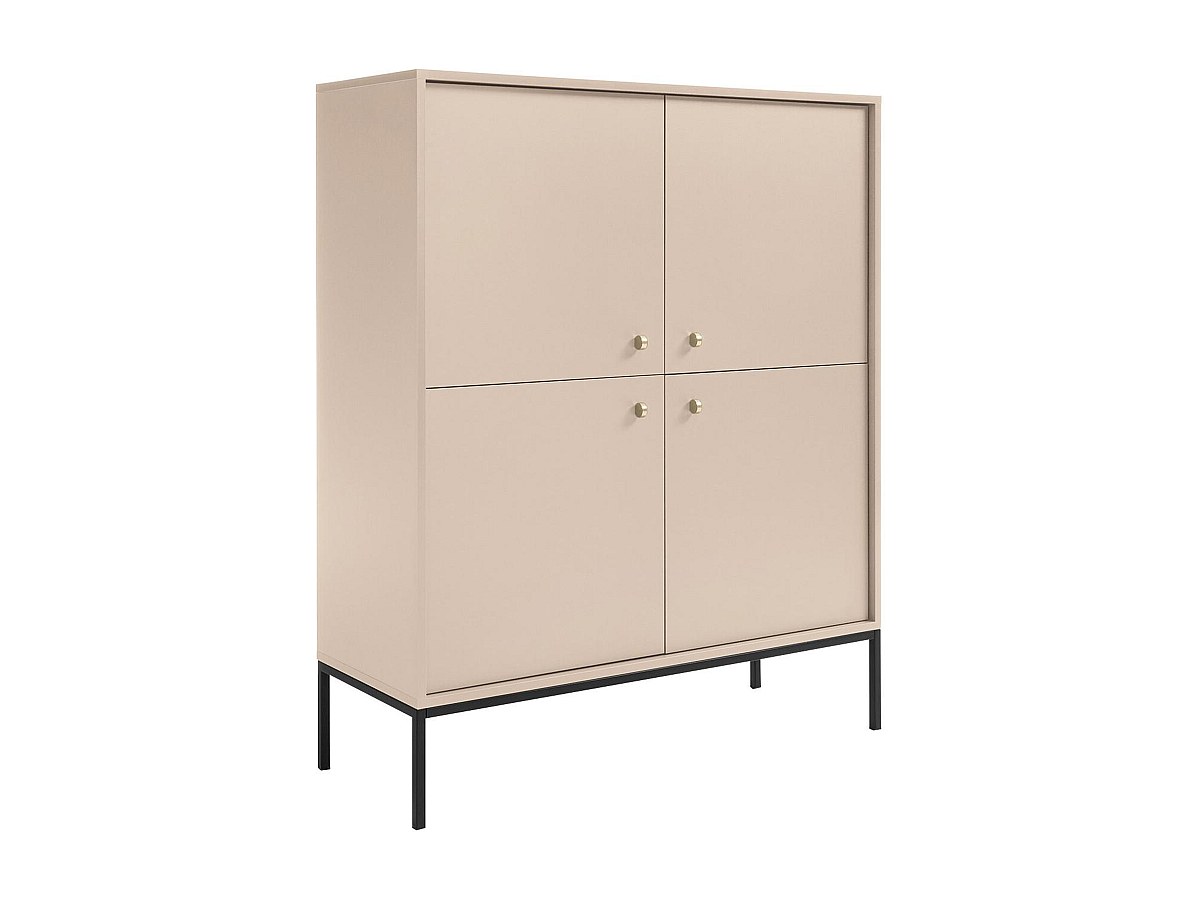 Highboard mit 4 Türen - Beige - BOGDAN günstig online kaufen
