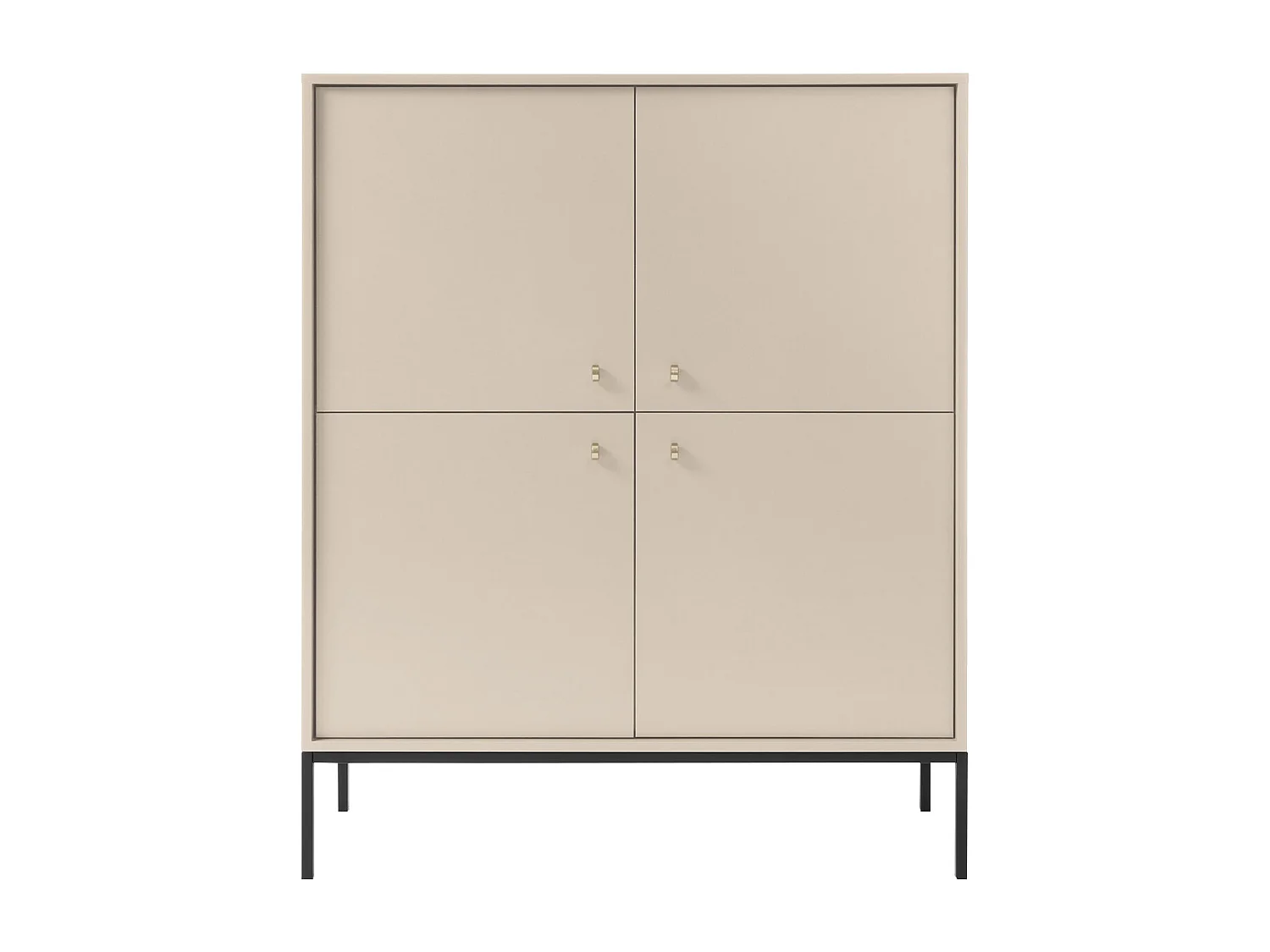 Credenza alta 4 ante Beige - BOGDAN