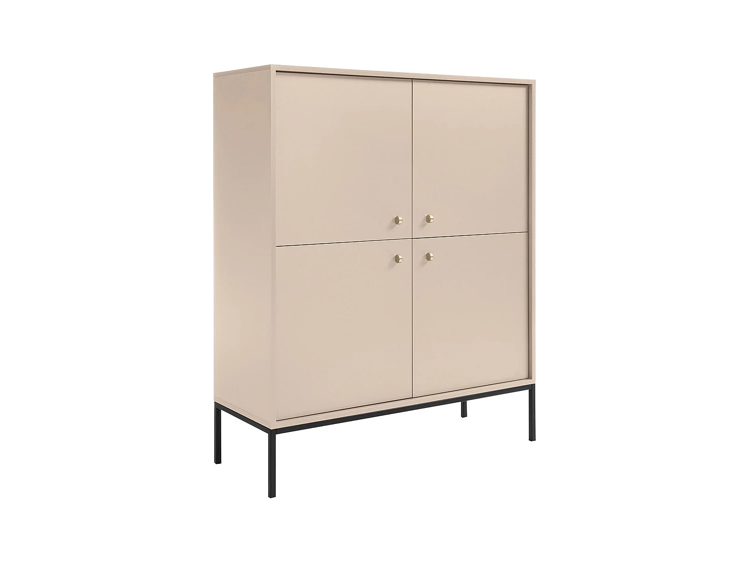 Highboard mit 4 Türen - Beige - BOGDAN