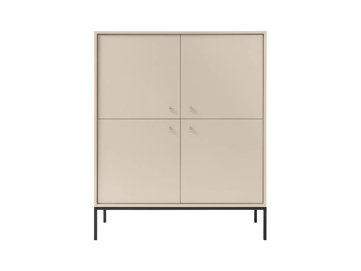 Highboard mit 4 Türen - Beige - BOGDAN
