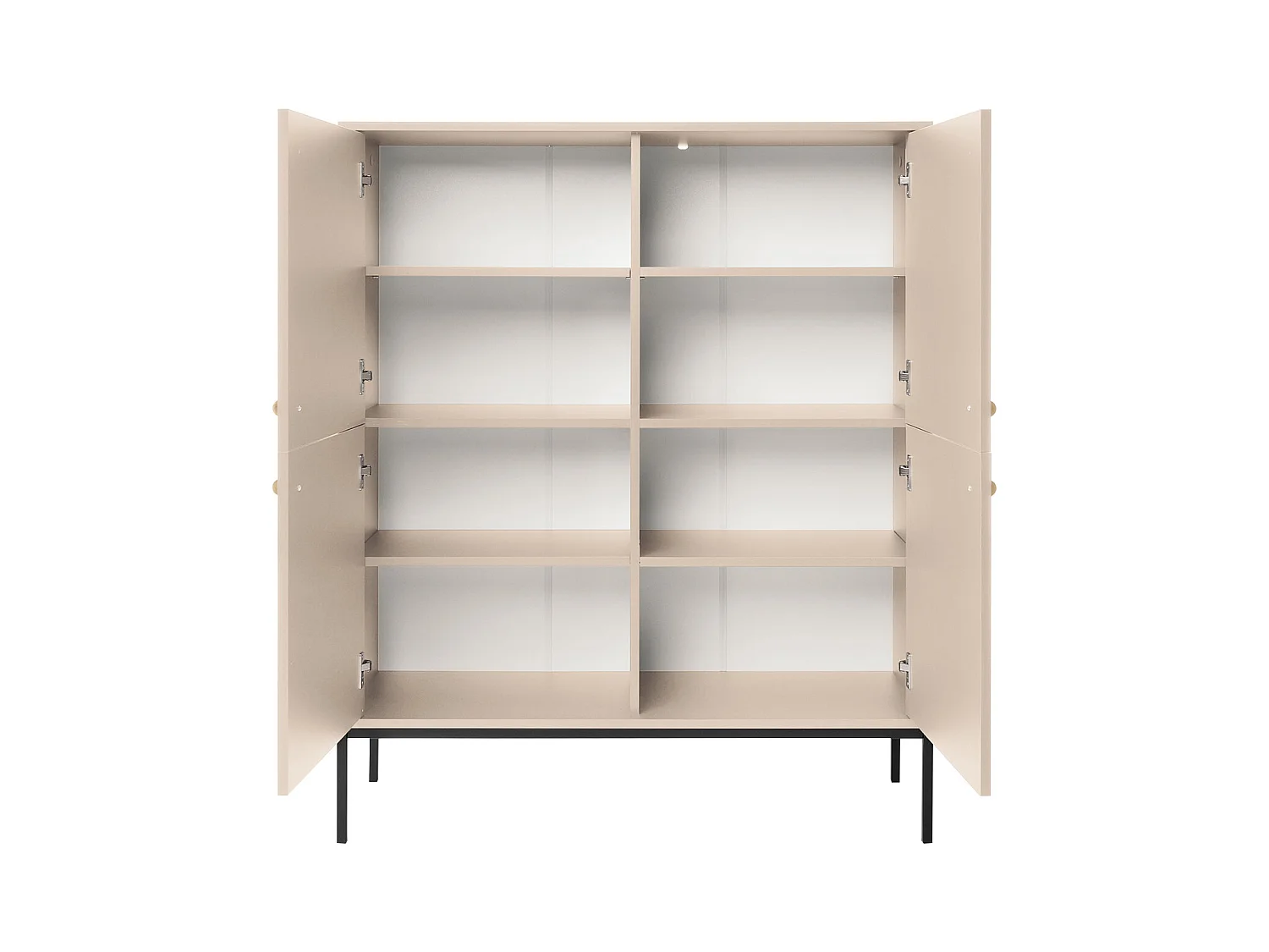 Highboard mit 4 Türen - Beige - BOGDAN
