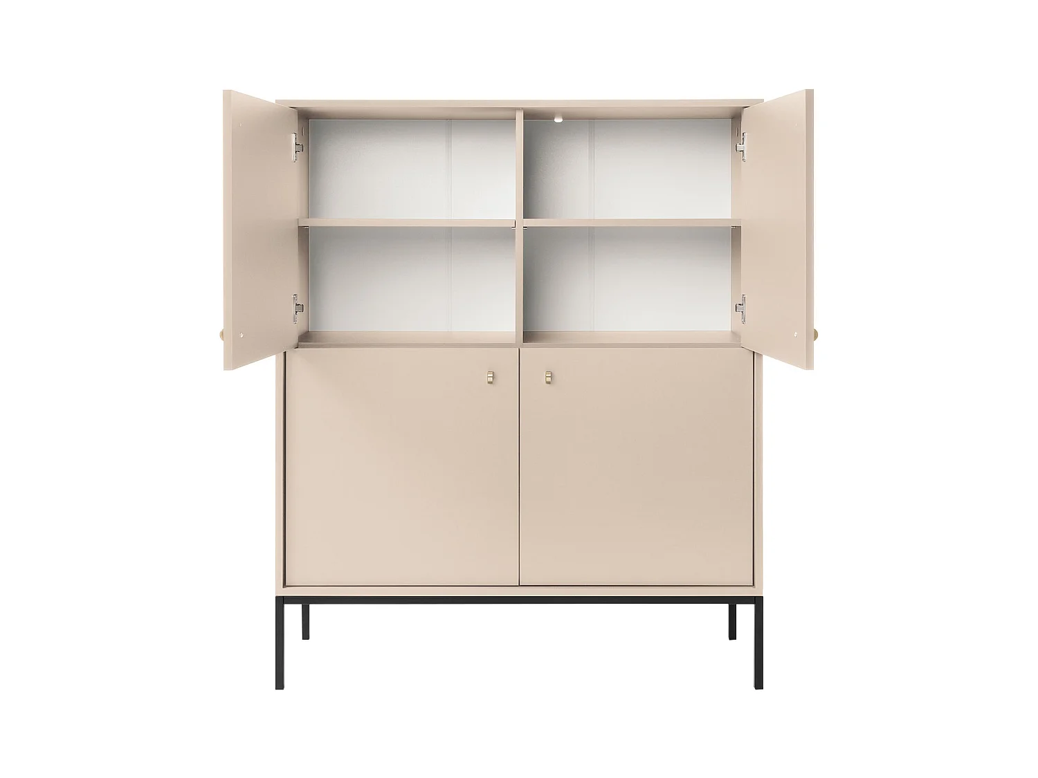 Highboard mit 4 Türen - Beige - BOGDAN