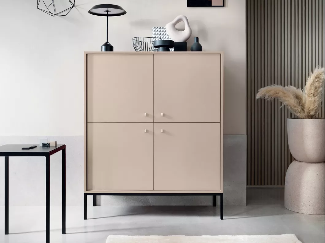 Kauf Unique Highboard mit 4 Türen - Beige - BOGDAN