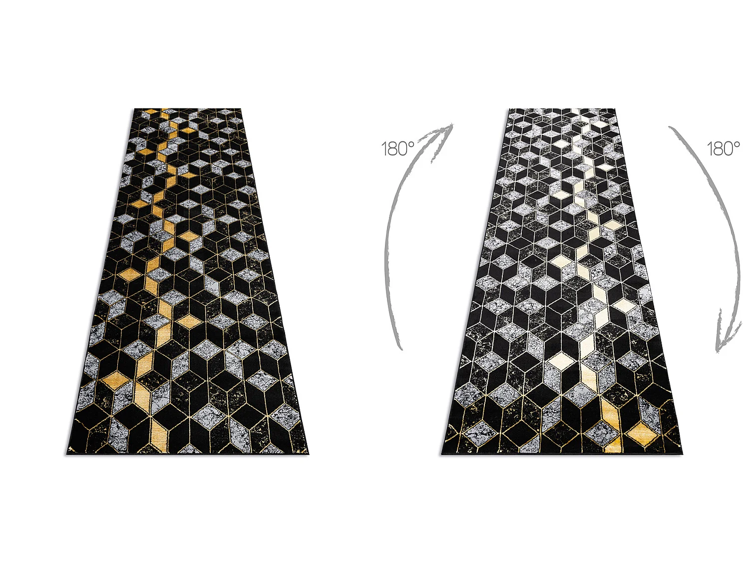 Tapis, le tapis de couloir GLOSS moderne 400B 86 élégant, glamour, a 80x200 cm