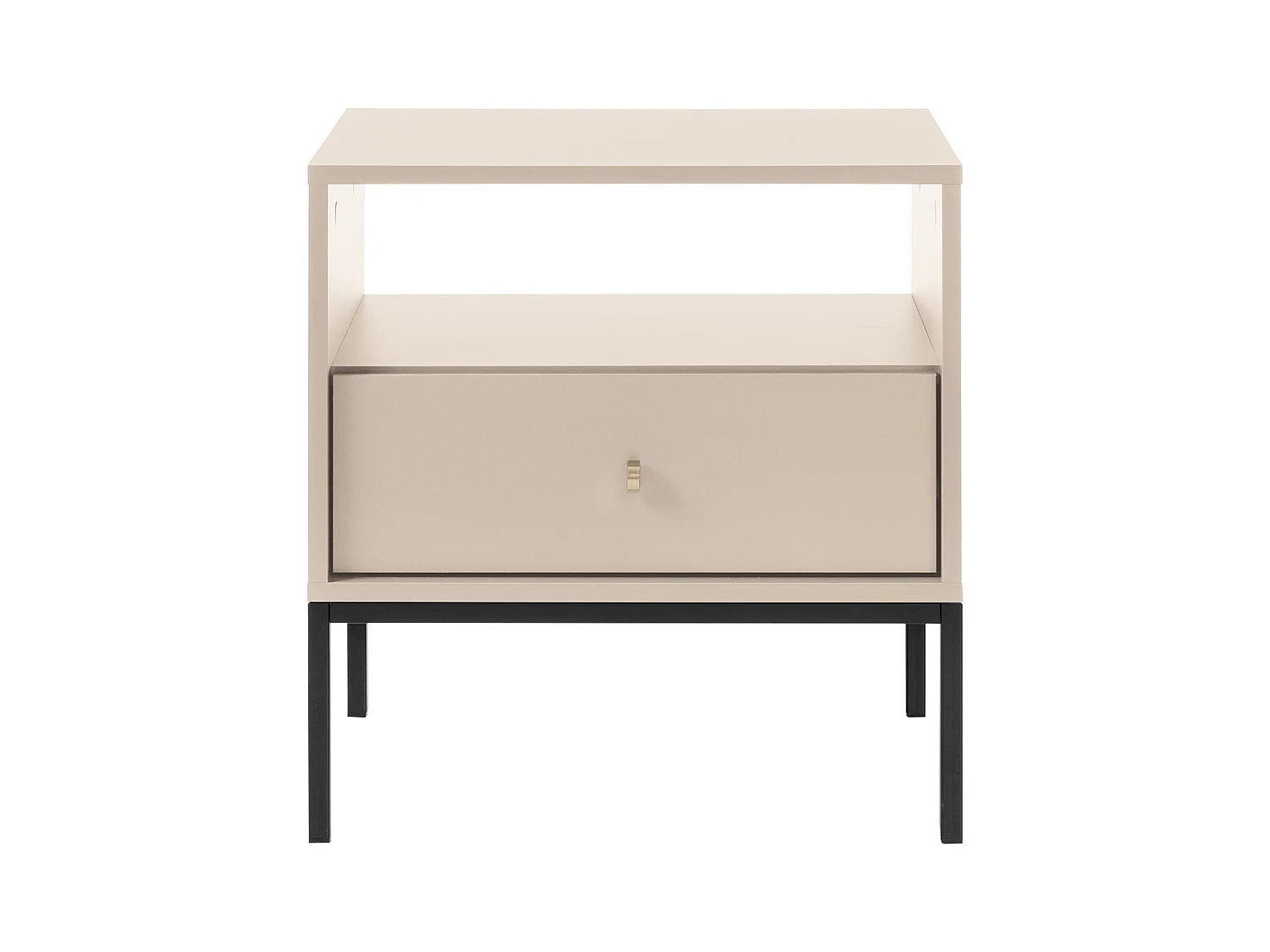 Nachttisch mit 1 Schublade & 1 Ablage - Beige - BOGDAN