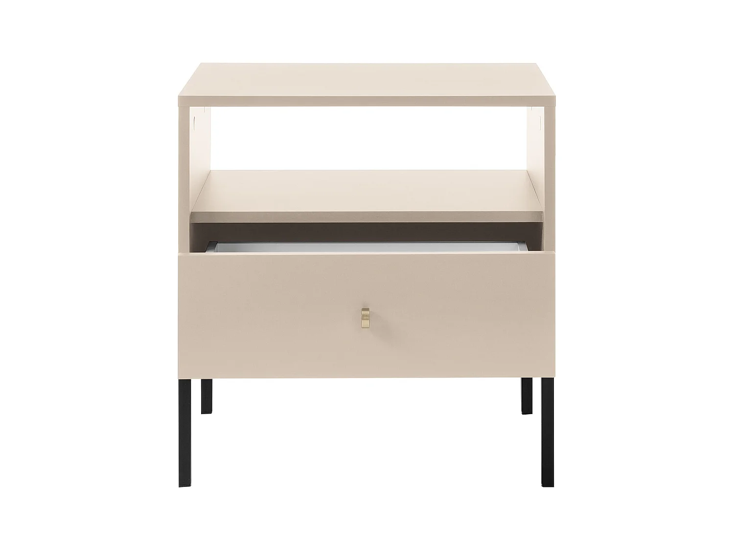 Nachttisch mit 1 Schublade & 1 Ablage - Beige - BOGDAN