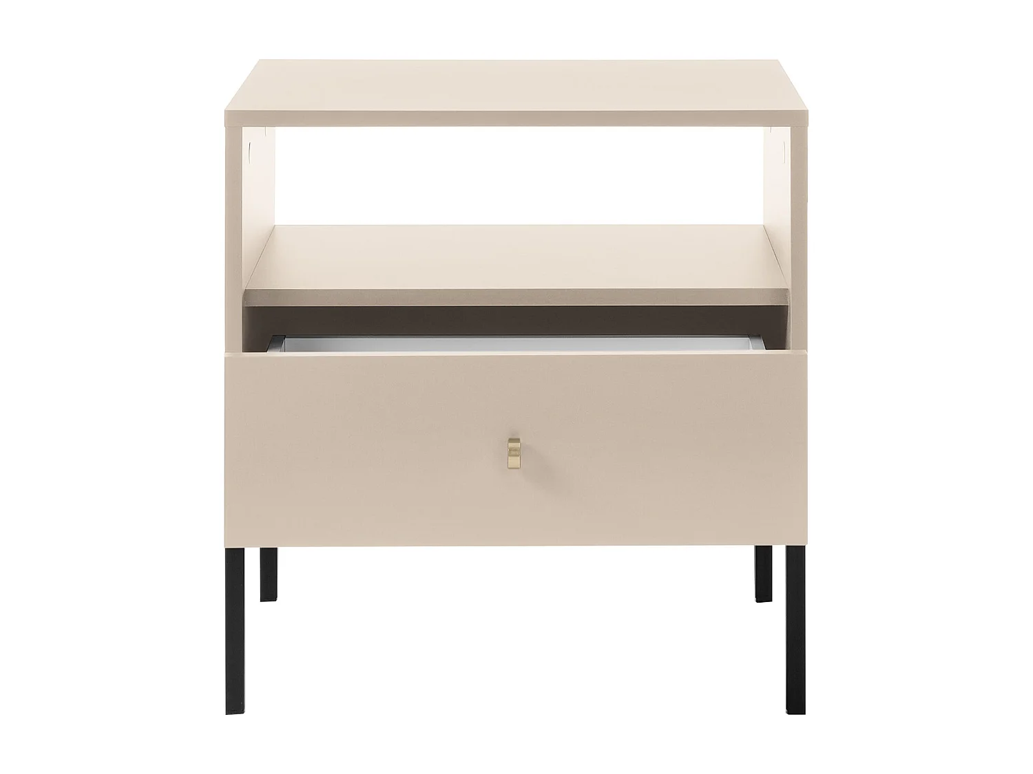 Nachtkastje - 1 lade en 1 nis - Beige - BOGDAN