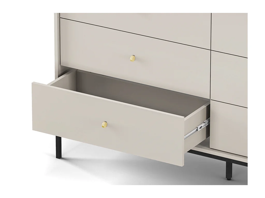 Commode 6 tiroirs - Beige - BOGDAN