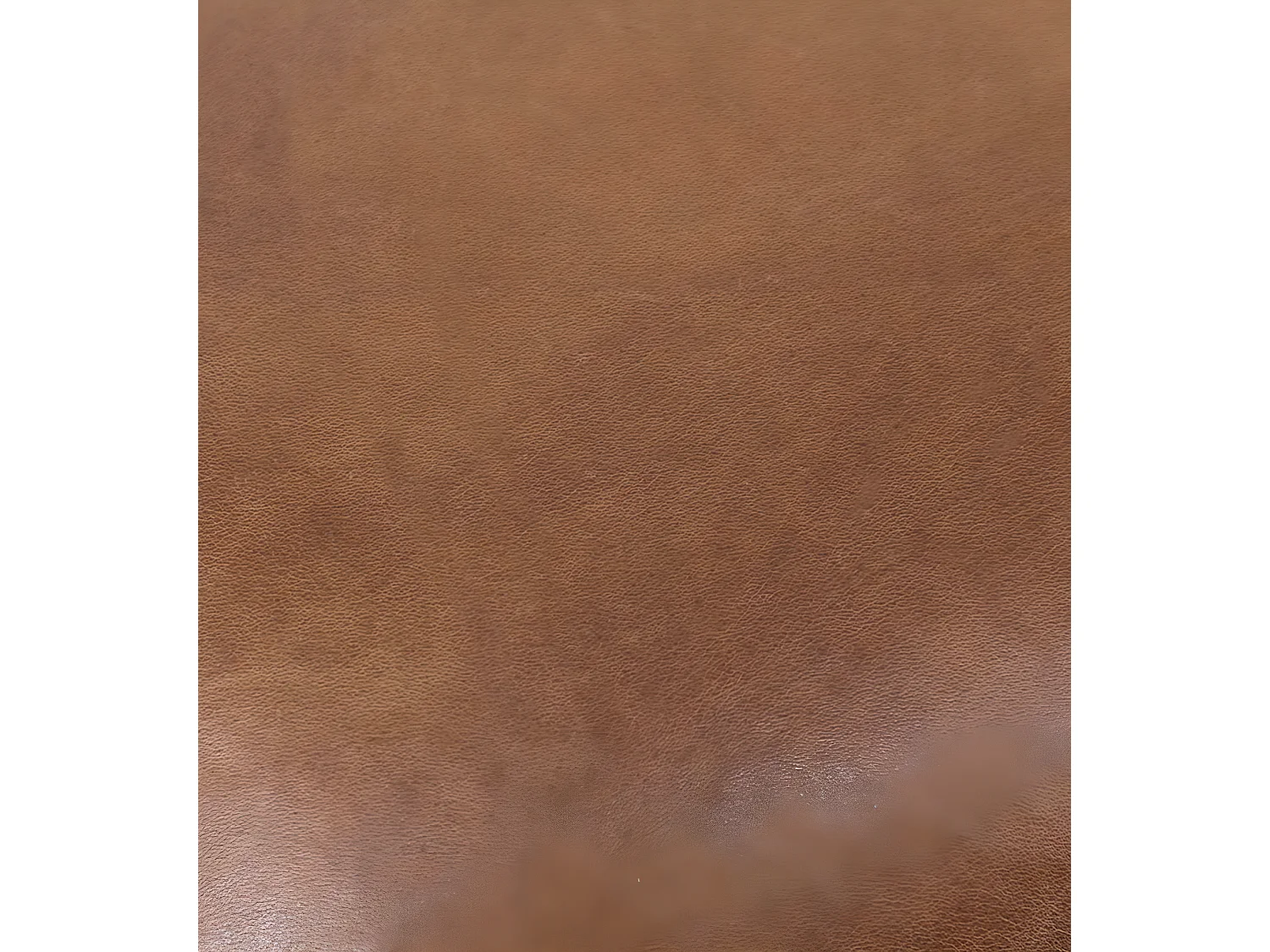 Tabouret rectangulaire en cuir marron