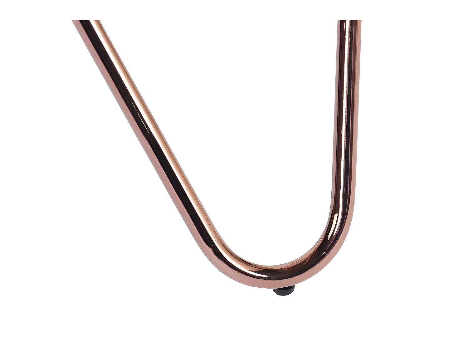 URBAN MEUBLE  Mesa auxiliar redonda de vidrio templado con estructura rosa, estilo moderno