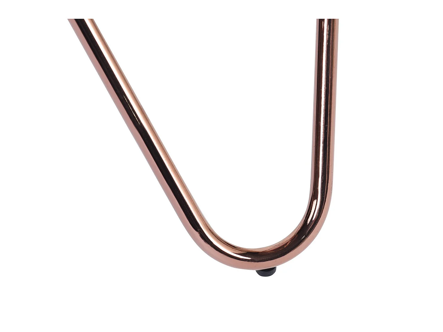 URBAN MEUBLE  Mesa auxiliar redonda de vidrio templado con estructura rosa, estilo moderno