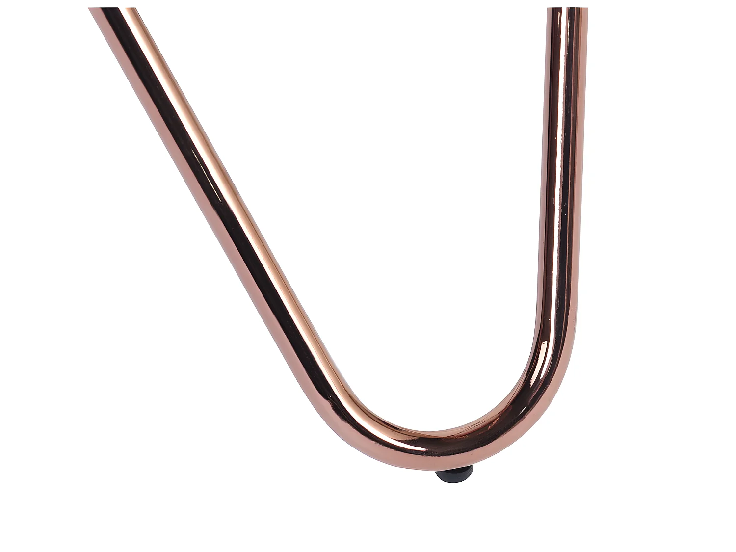 Tavolino rotondo in vetro temperato gambe in metallo oro rosa CANALES PICCOLA GAMBA ORO