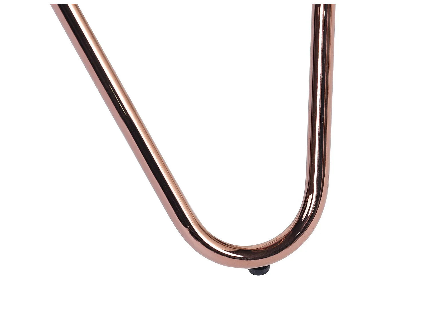 Tavolino rotondo in vetro temperato gambe in metallo oro rosa CANALES PICCOLA GAMBA ORO