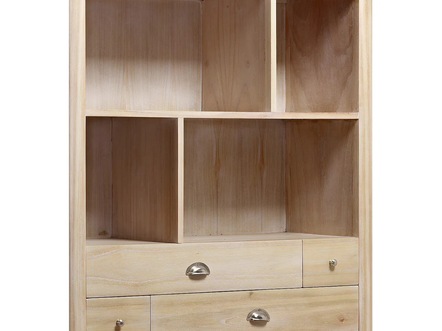 BROMO - Bibliothèque en bois beige H190