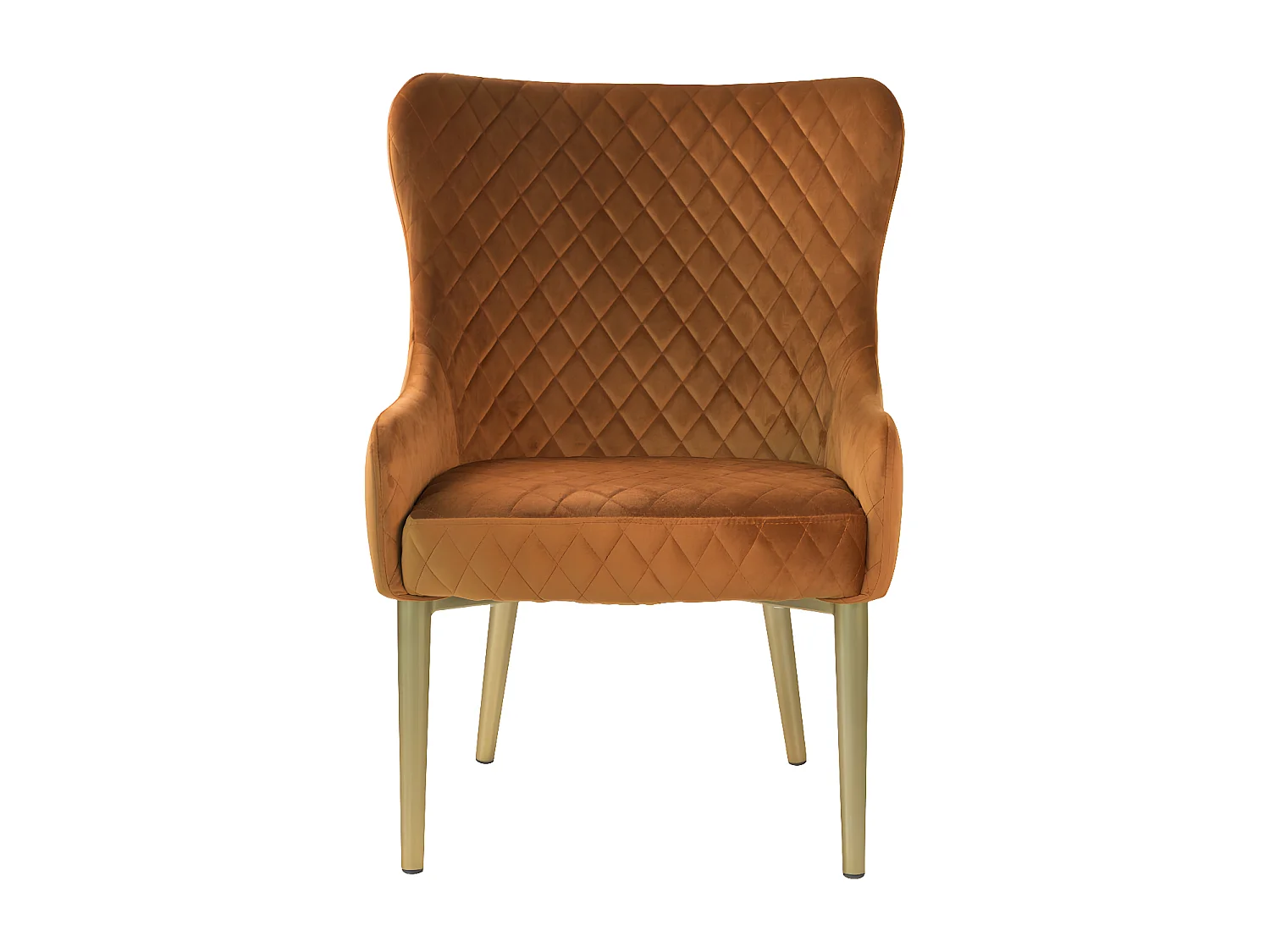 MELISSA - Fauteuil rembourré velours orange