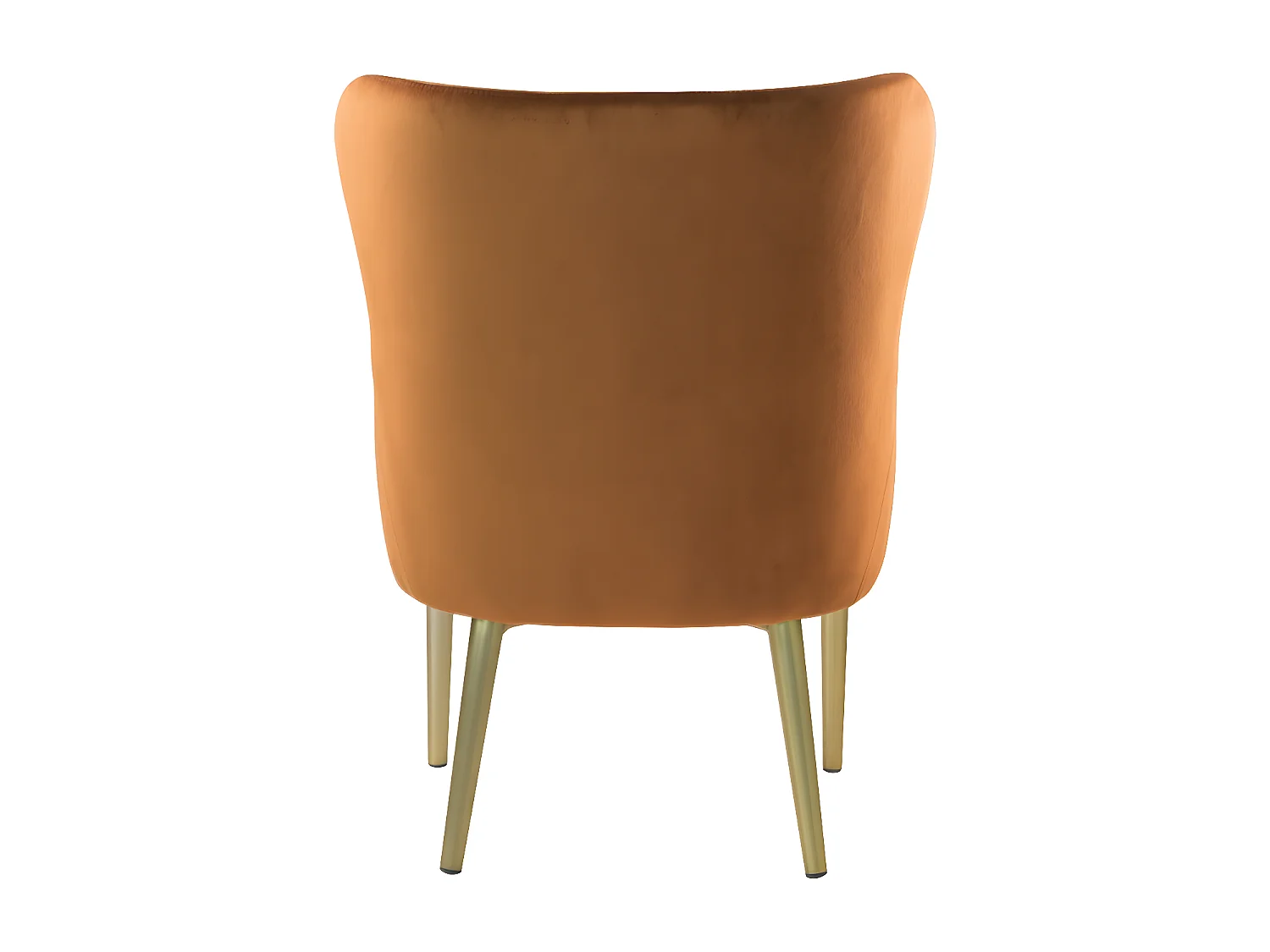 MELISSA - Fauteuil rembourré velours orange