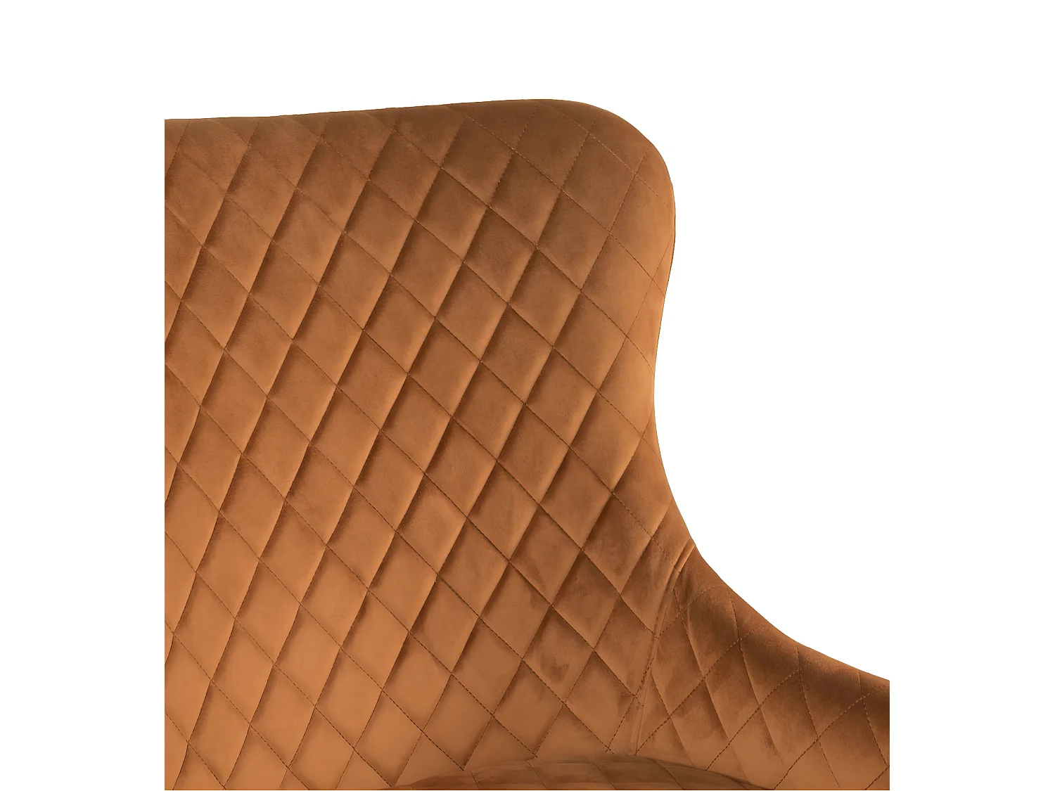 MELISSA - Fauteuil rembourré velours orange