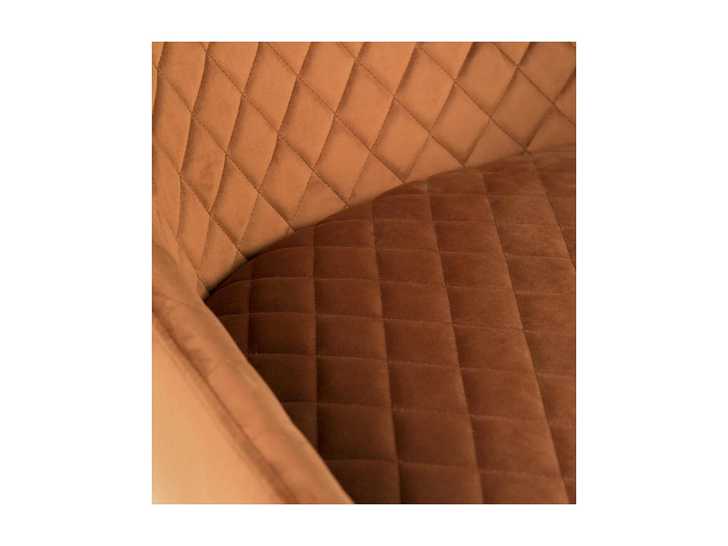 MELISSA - Fauteuil rembourré velours orange