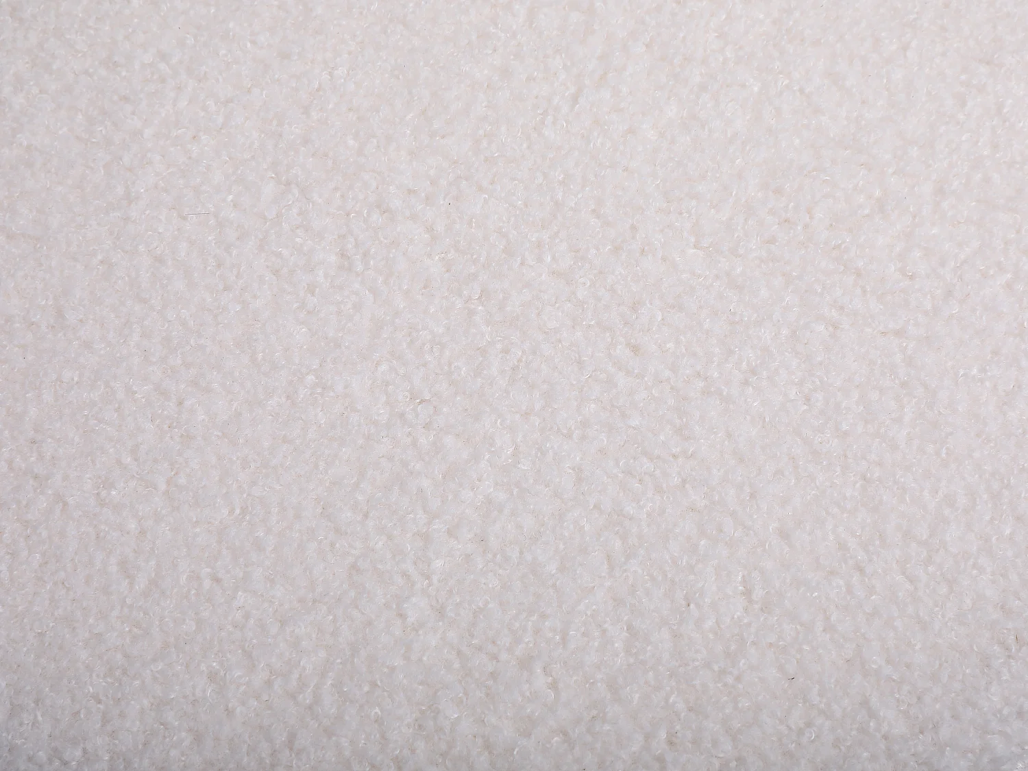 Pufe em tecido bouclé cor creme - ECAMBI