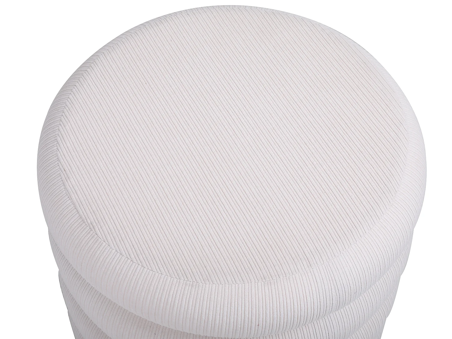 Pouf in Velluto a coste Panna - ECAMBI