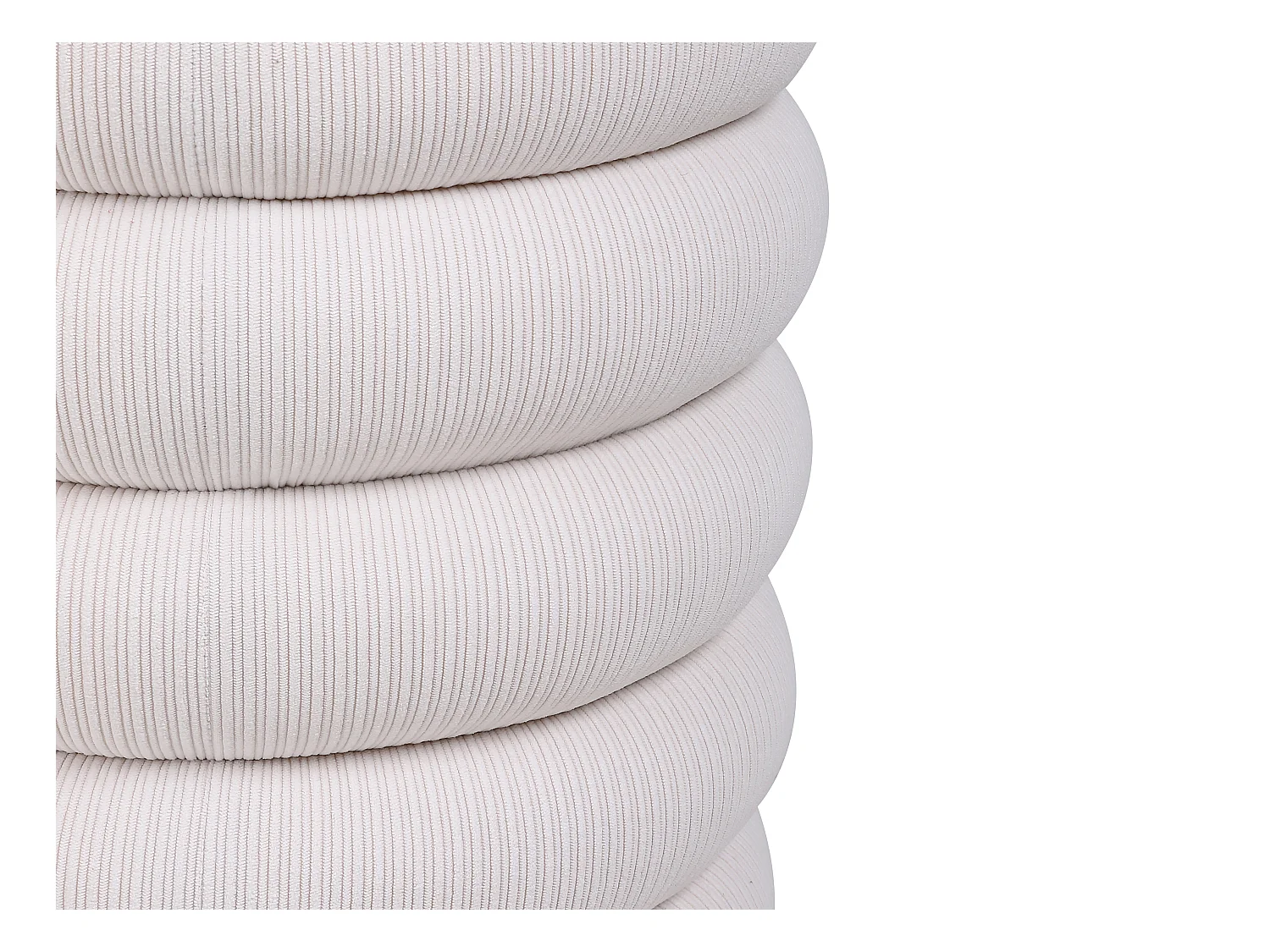 Puf ze sztruksu kremowy – ECAMBI