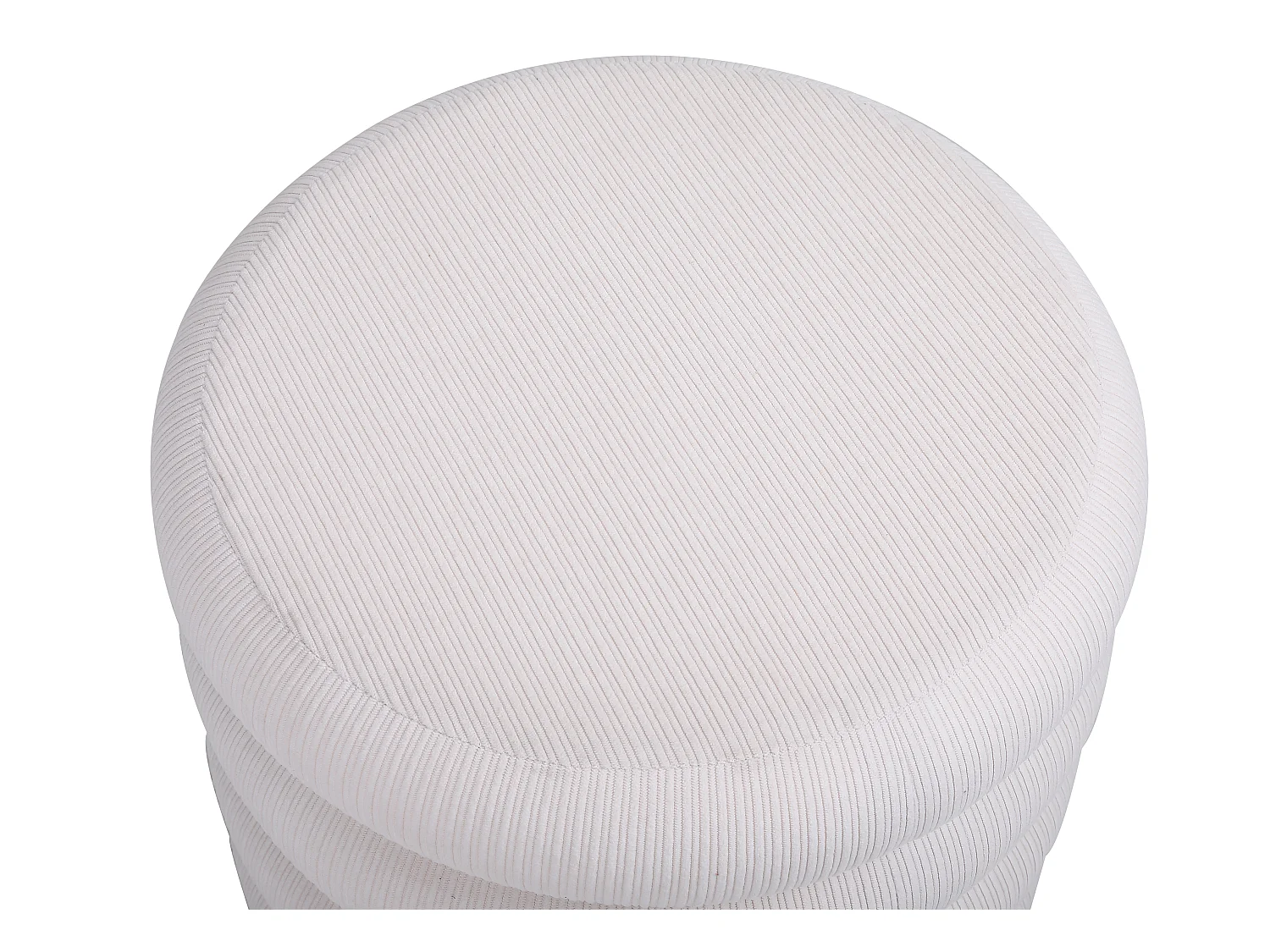 Puf ze sztruksu kremowy – ECAMBI