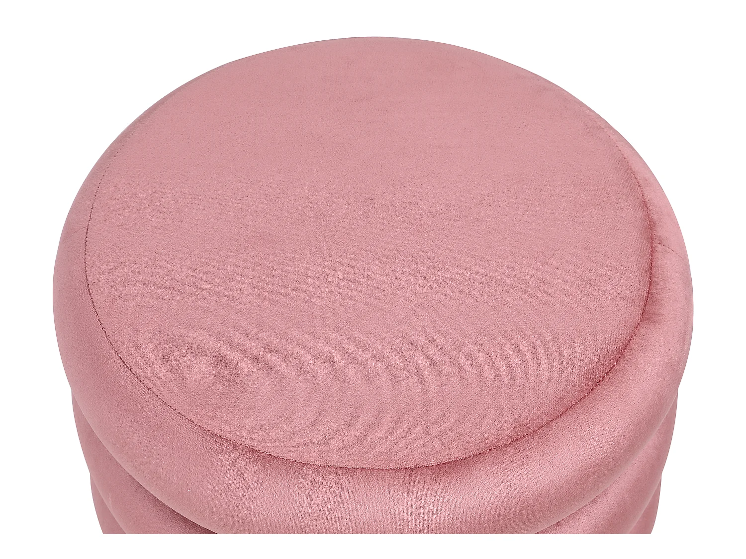 Puf de terciopelo rosa ECAMBI