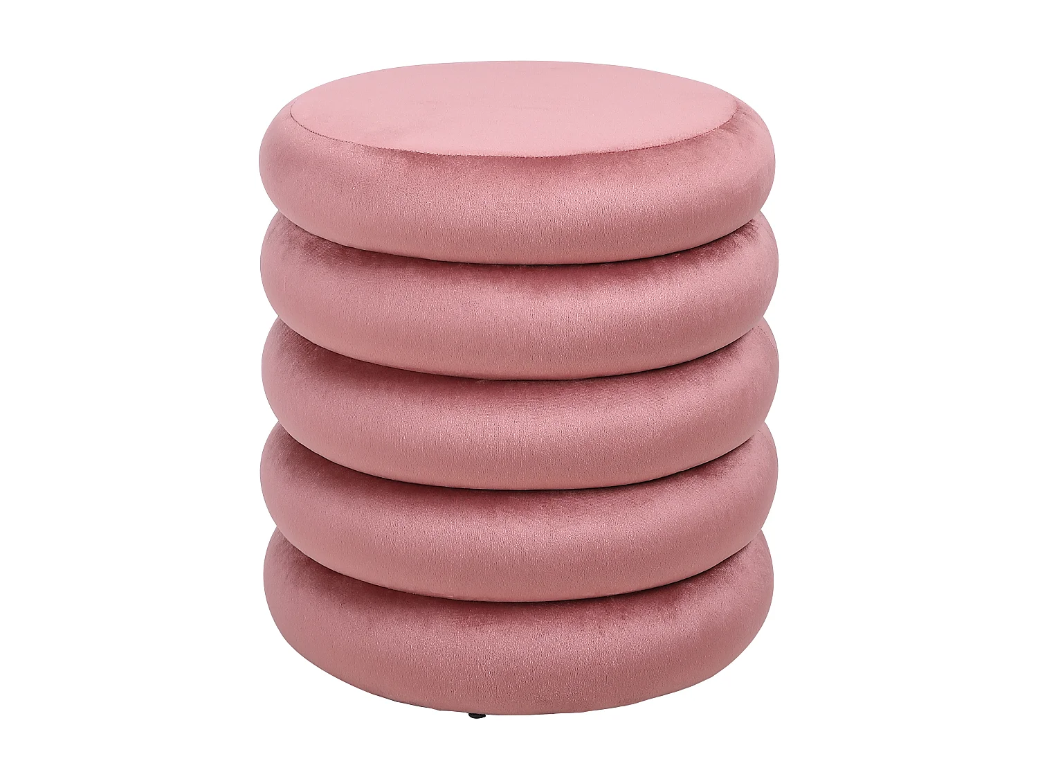 Pouf en velours rose ECAMBI