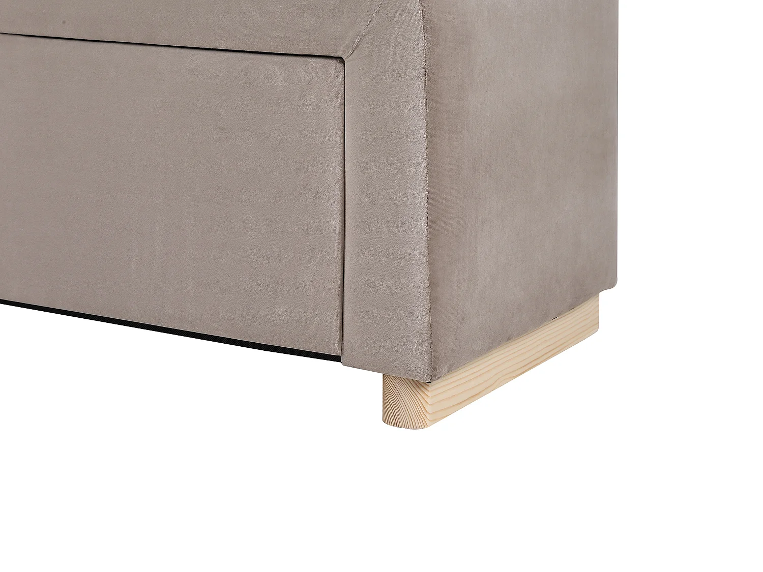 Banc coffre - Velours - Taupe - CAPINO