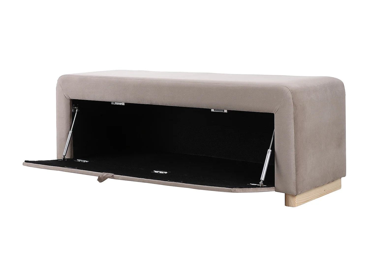 Banc coffre - Velours - Taupe - CAPINO