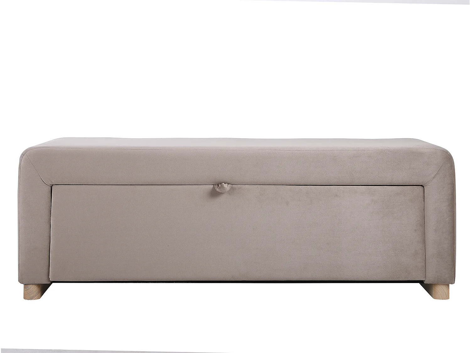 Banc coffre - Velours - Taupe - CAPINO
