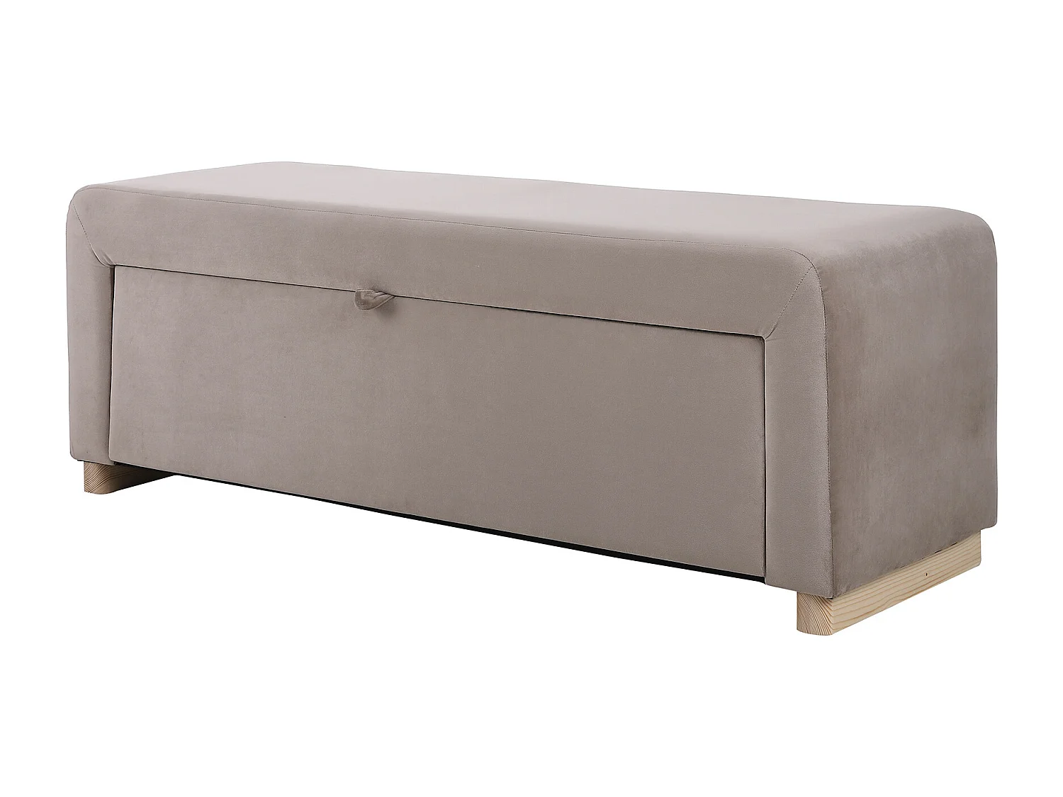 Banc coffre - Velours - Taupe - CAPINO