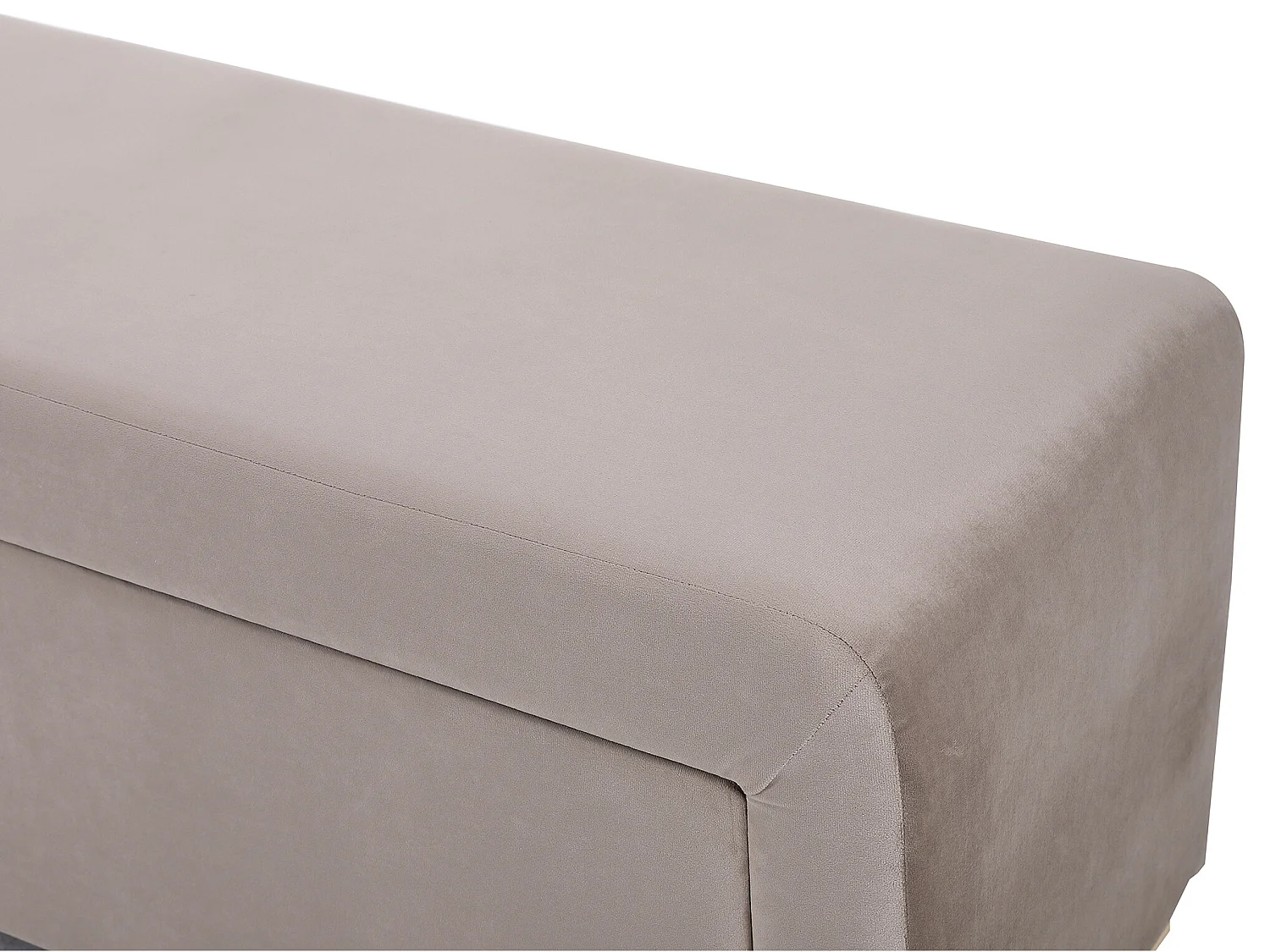 Banc coffre - Velours - Taupe - CAPINO