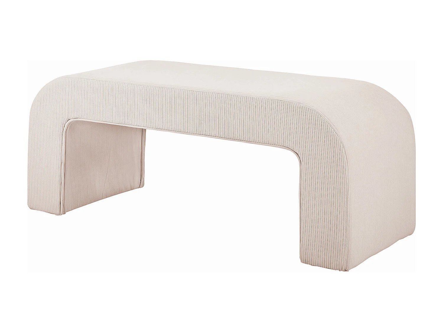 Banc en velours côtelé - Crème - CALVELO