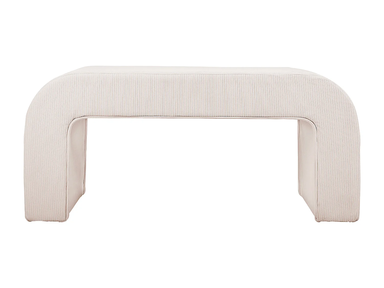 Banc en velours côtelé - Crème - CALVELO