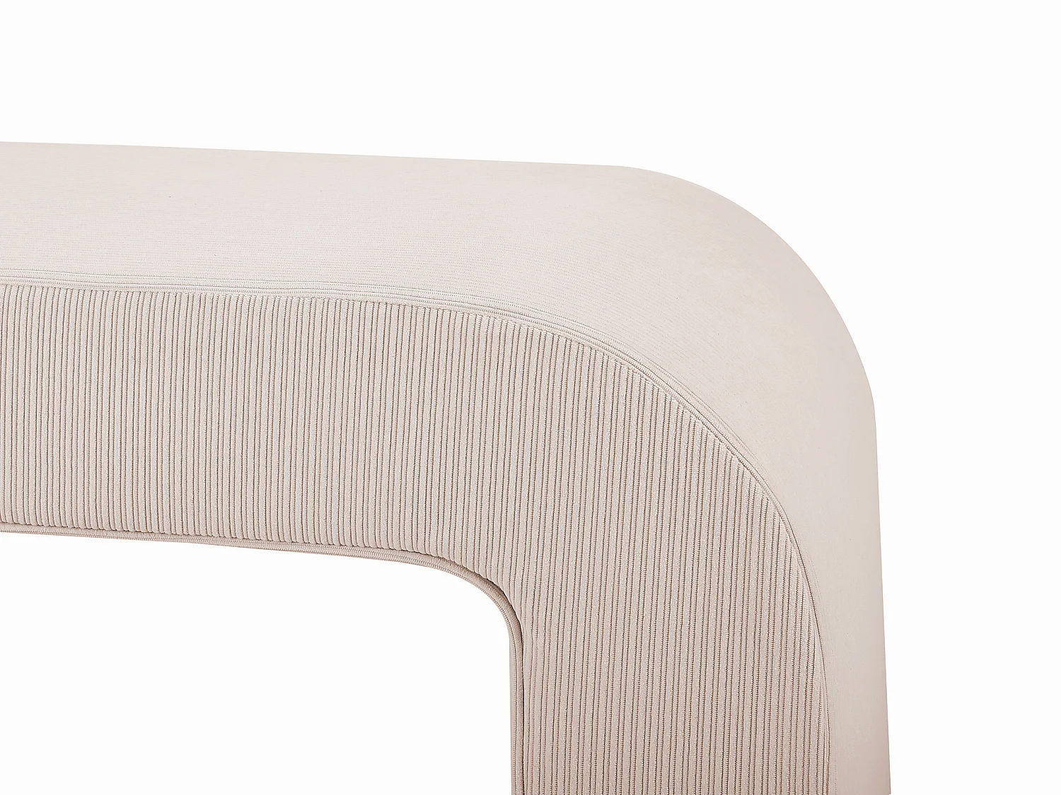 Banc en velours côtelé - Crème - CALVELO