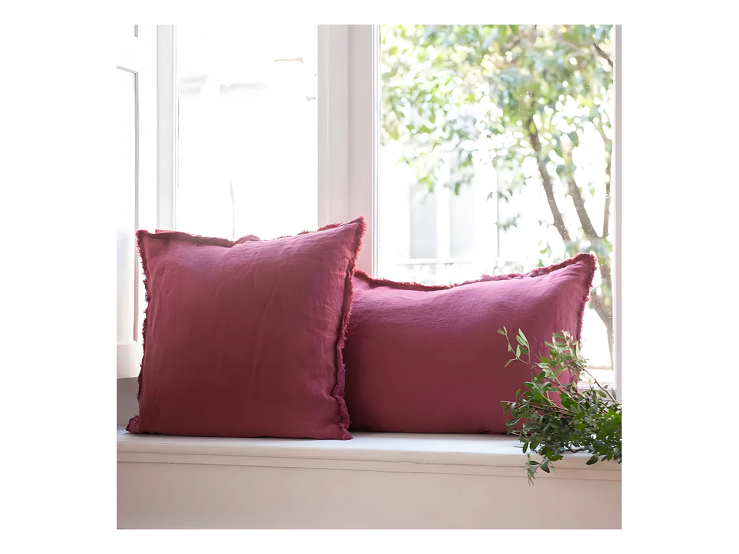 Coussin en chanvre lavé