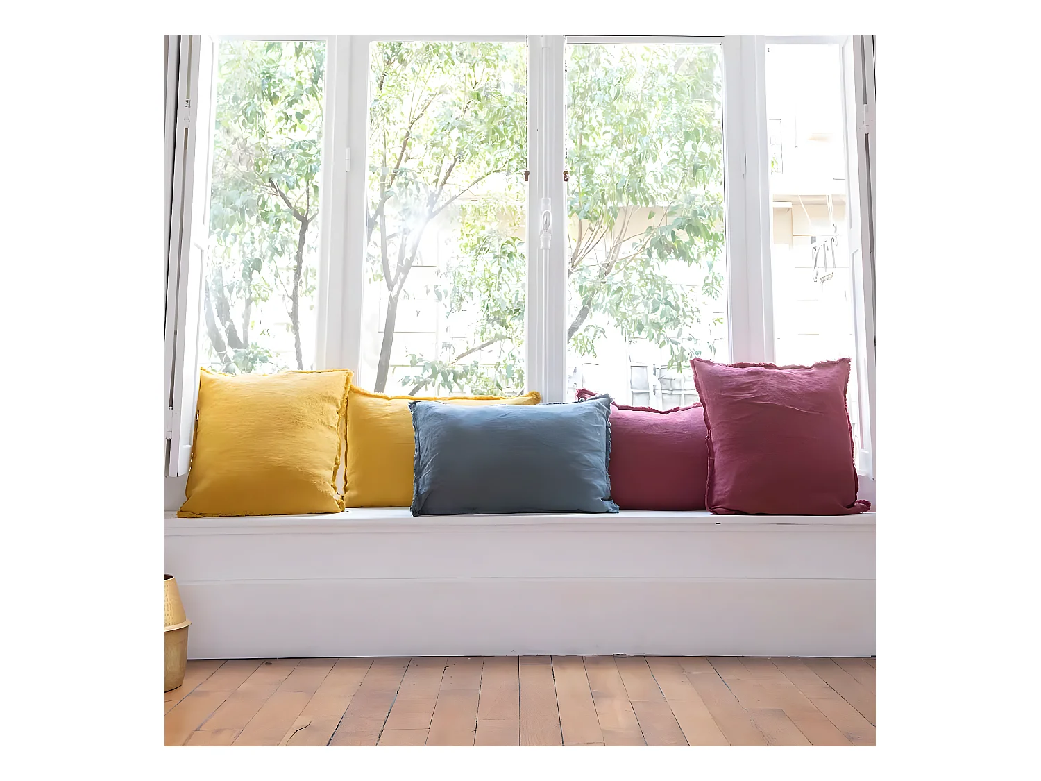 Coussin en chanvre lavé