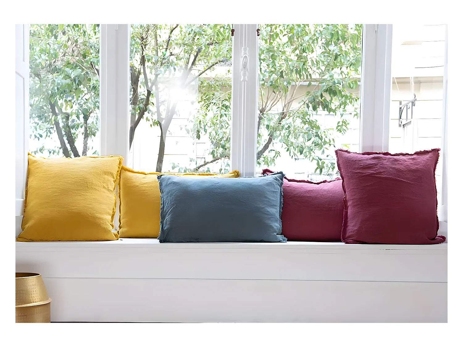 Coussin en chanvre lavé
