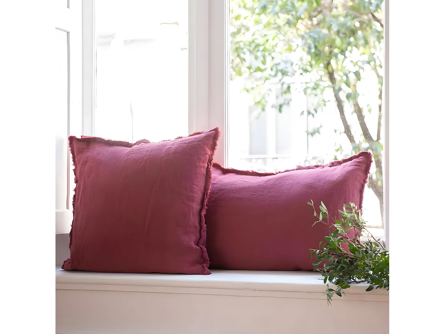 Coussin en chanvre lavé