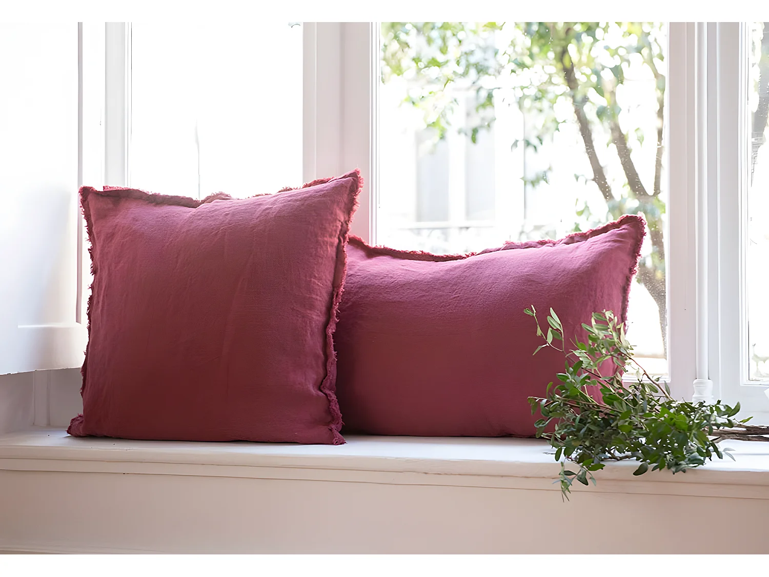 Coussin en chanvre lavé