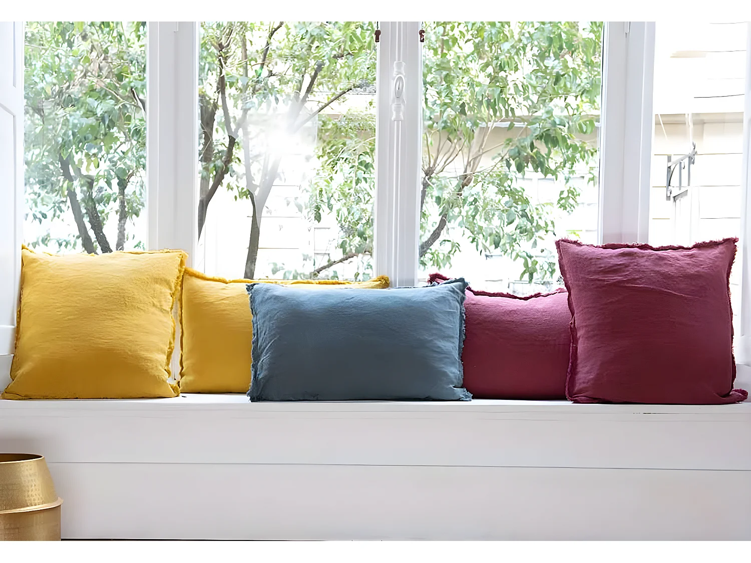 Coussin en chanvre lavé