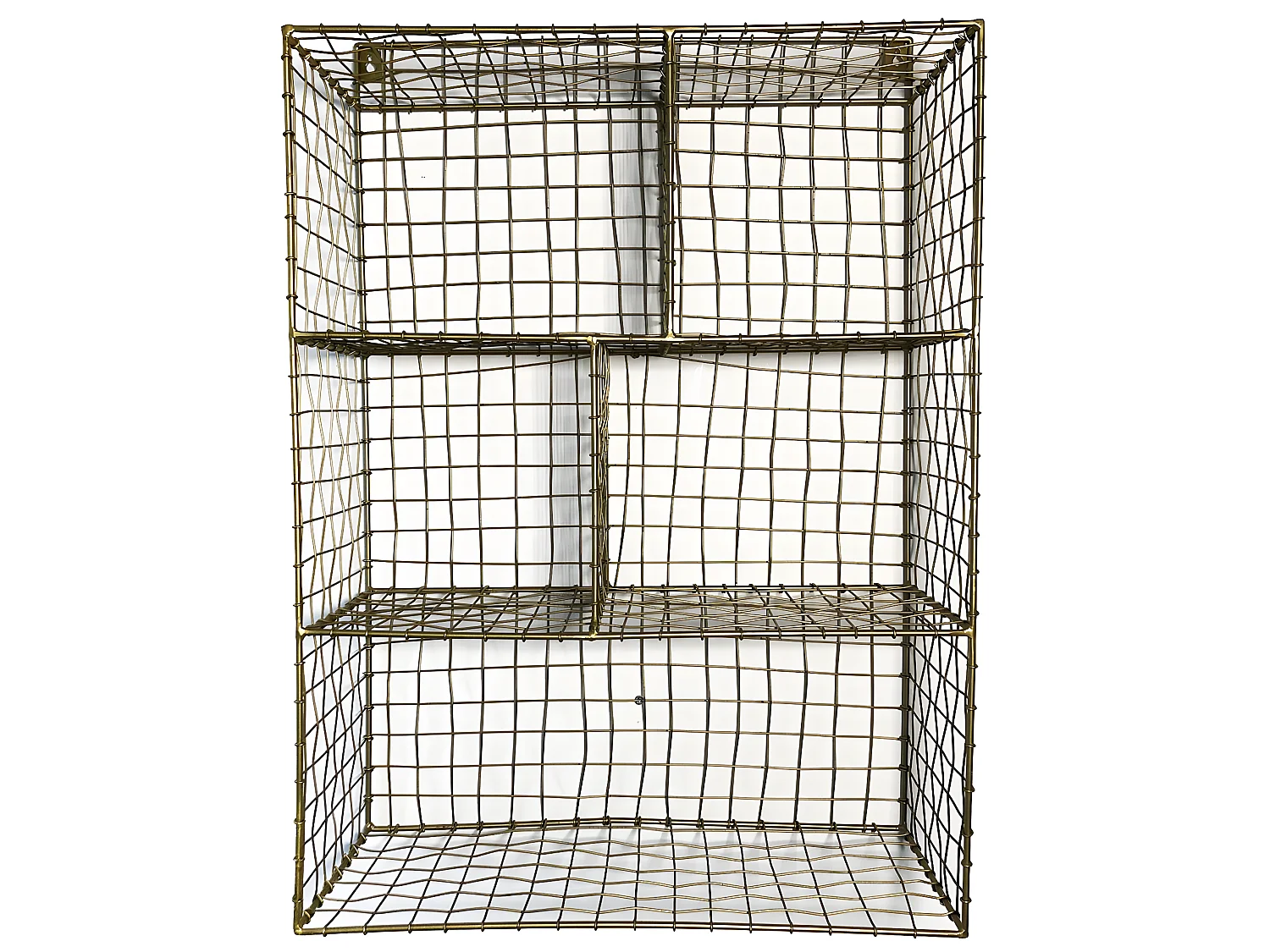 Estantería de pared de metal oro