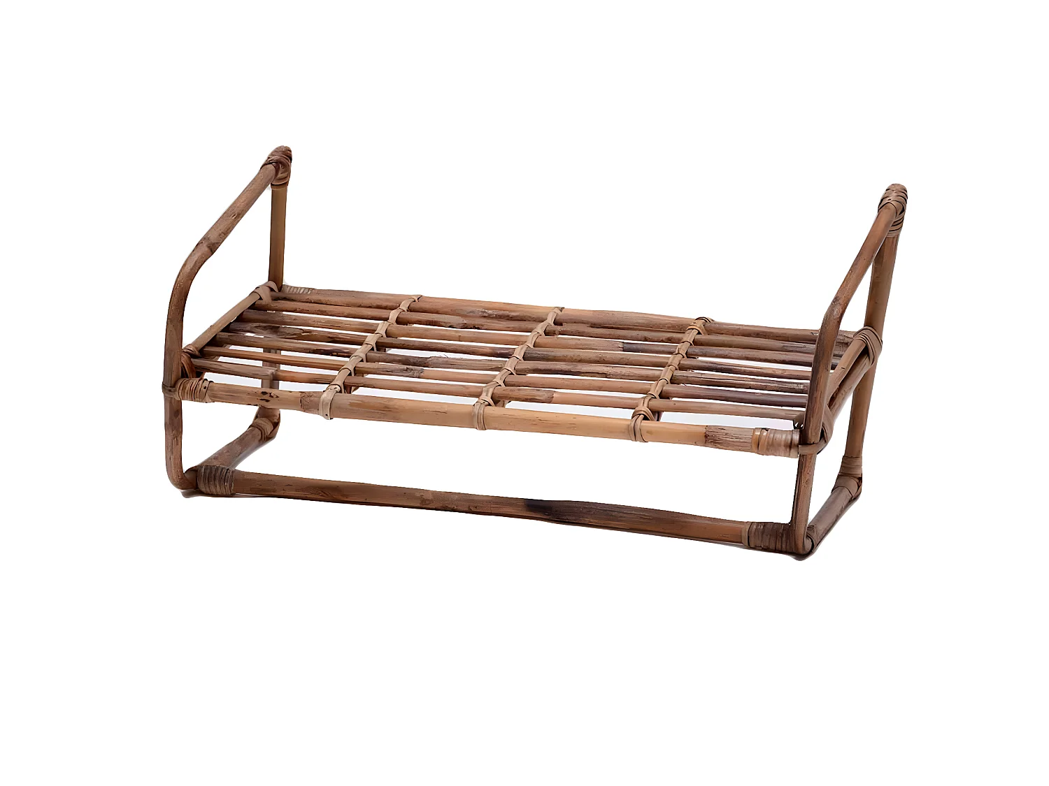 Etagère murale vintage en rotin