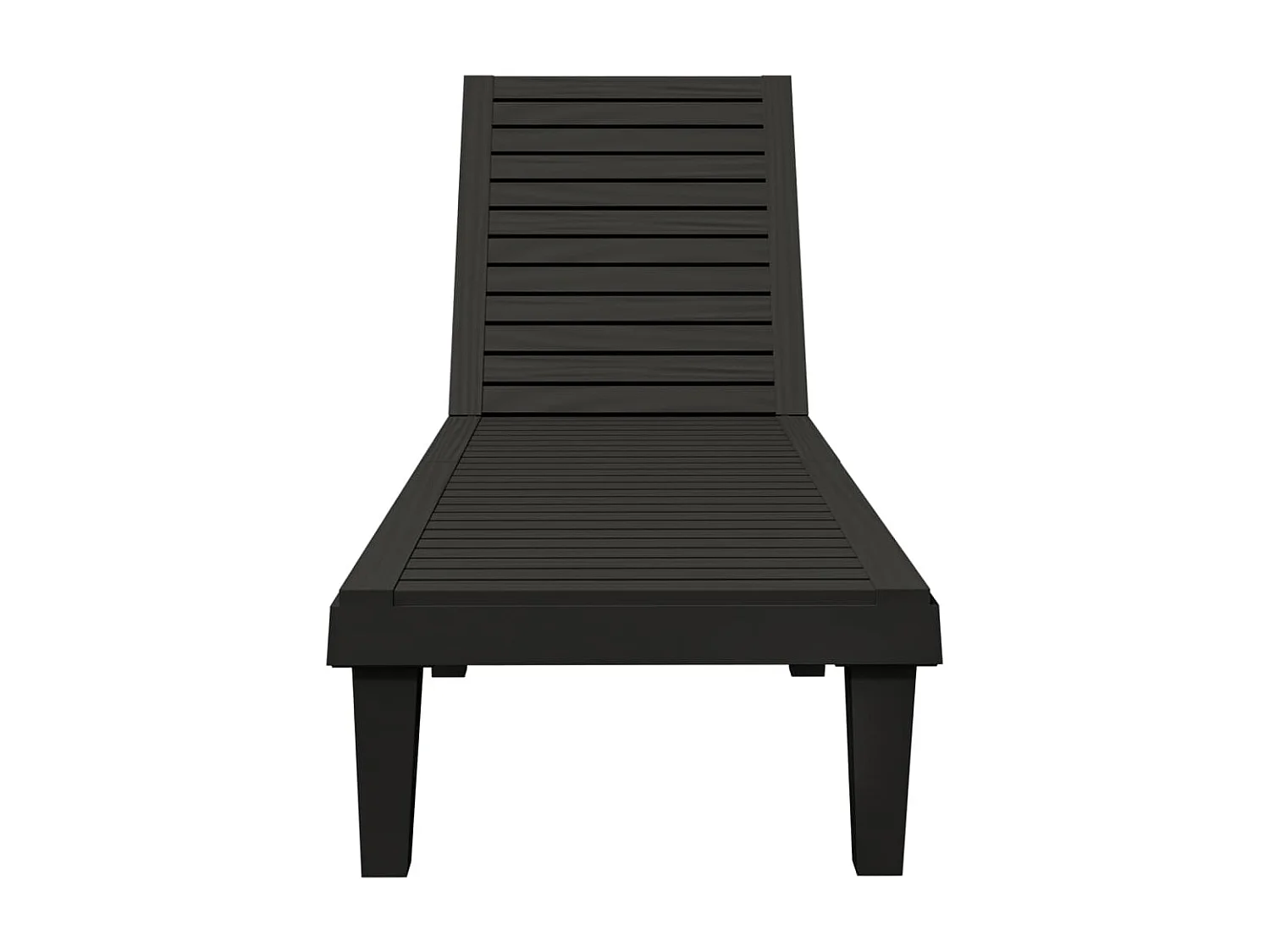 Chaise longue noir 155x58x83 cm polypropylène