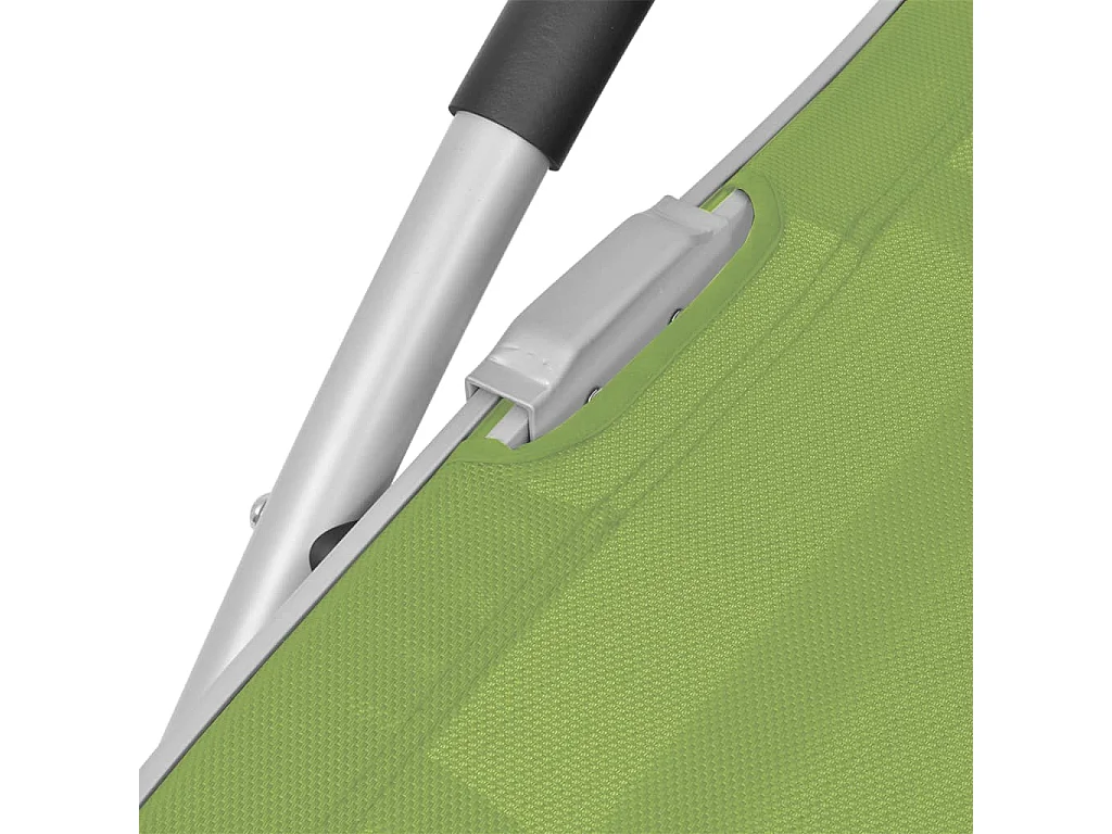 Loungesessel mit Kissen Aluminium und Textilene Grün