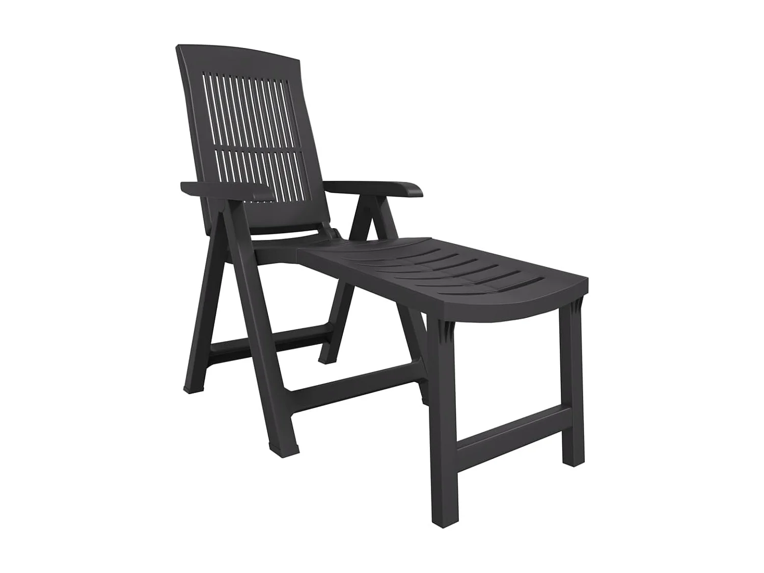 Antraciet kunststof loungestoel