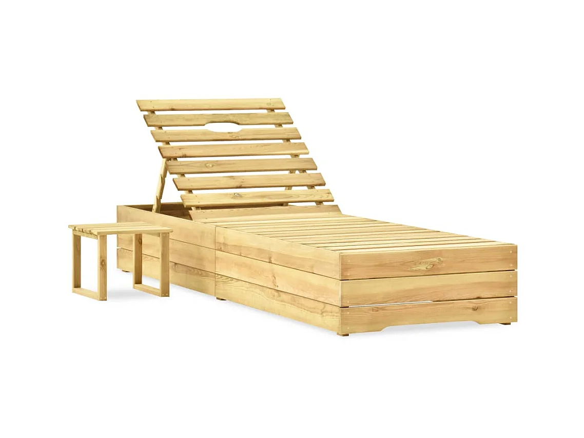 Poltrona lounge con tavolo Legno di pino impregnato di verde
