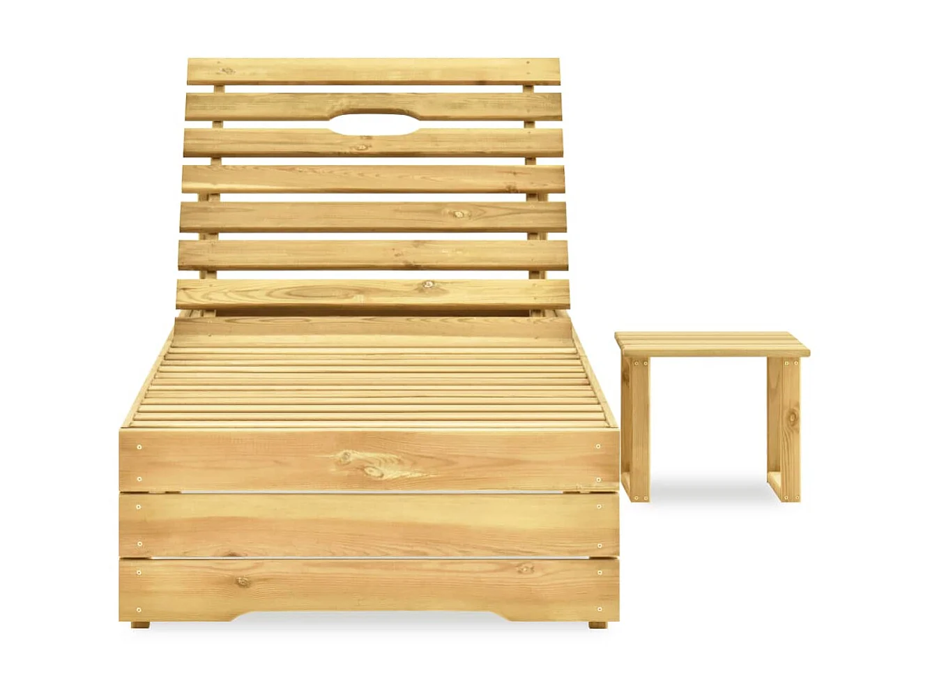 Poltrona lounge con tavolo Legno di pino impregnato di verde