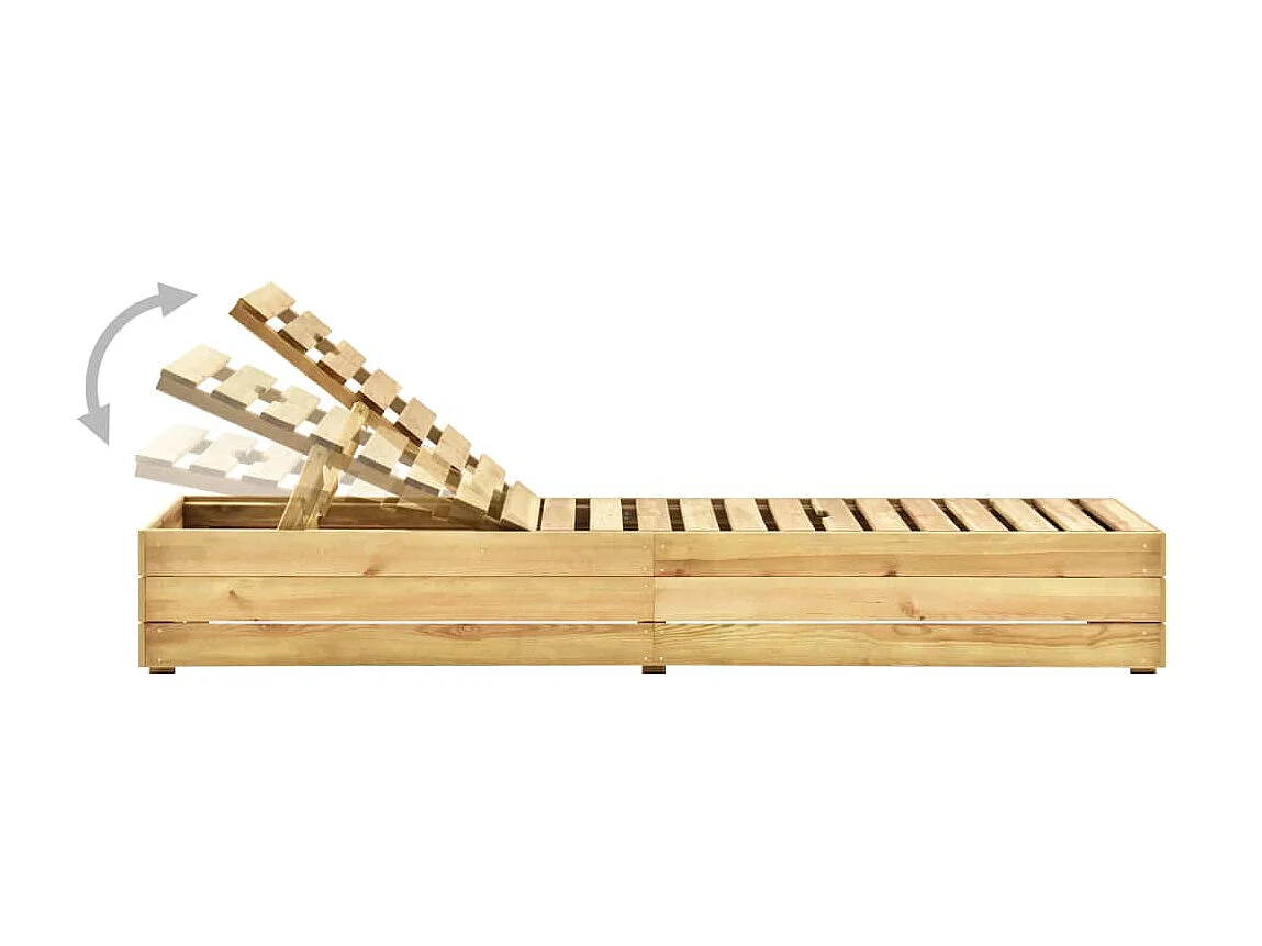 Poltrona lounge con tavolo Legno di pino impregnato di verde